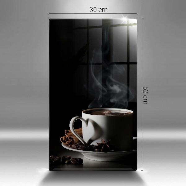 De vidrio templado Una taza de café caliente