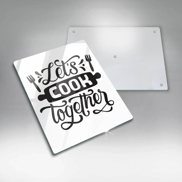 De vidrio templado Let's cook together
