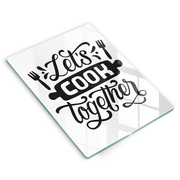 De vidrio templado Let's cook together