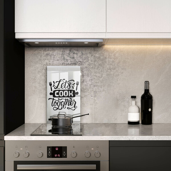 De vidrio templado Let's cook together