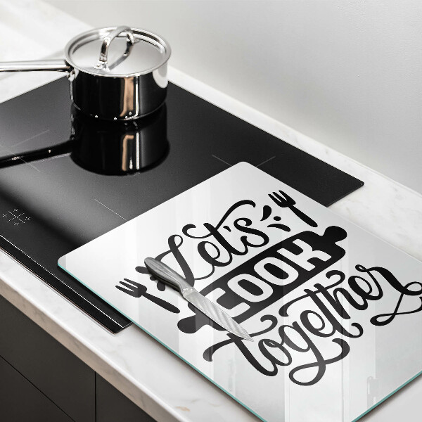 De vidrio templado Let's cook together