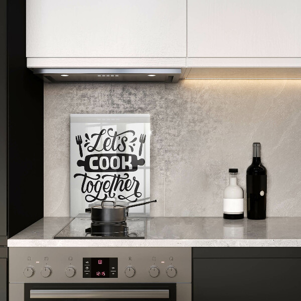 De vidrio templado Let's cook together