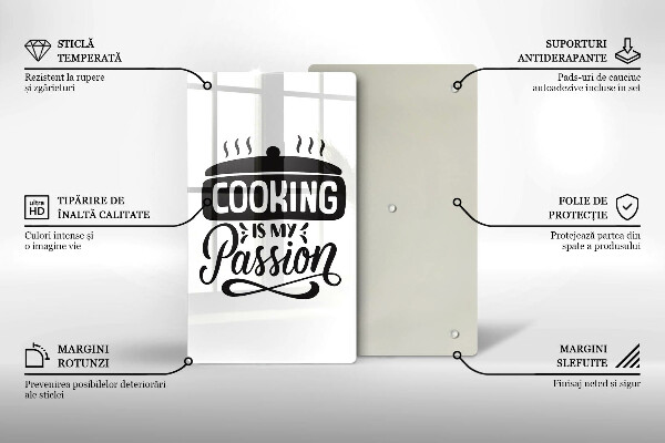 De vidrio templado Cooking is my passion