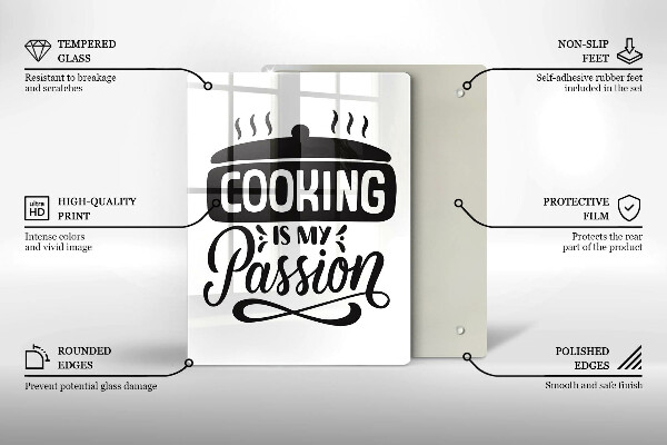 De vidrio templado Cooking is my passion