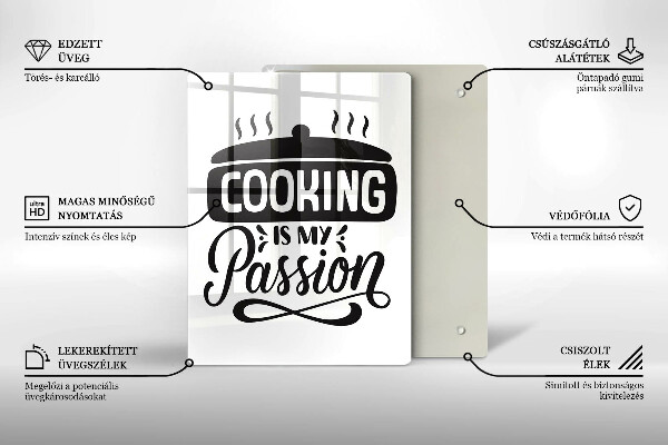 De vidrio templado Cooking is my passion