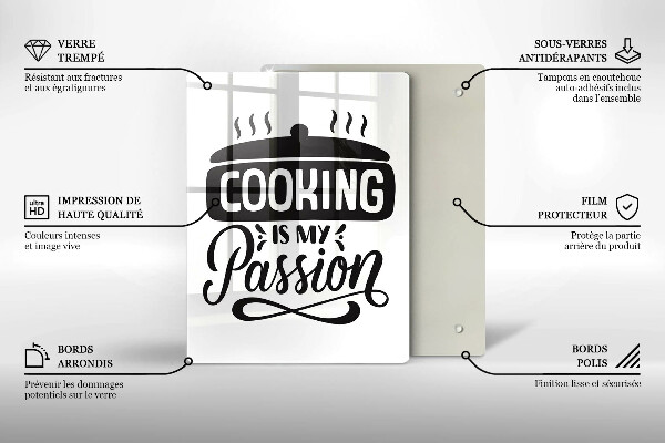 De vidrio templado Cooking is my passion