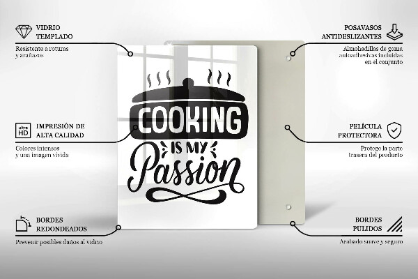 De vidrio templado Cooking is my passion