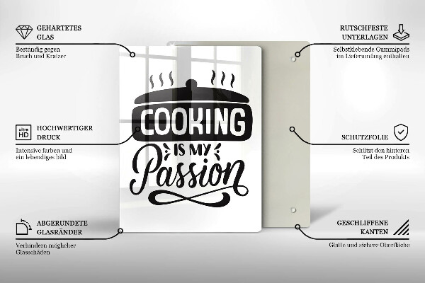 De vidrio templado Cooking is my passion