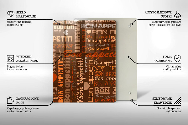 De vidrio templado Bon appetit