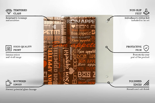 De vidrio templado Bon appetit