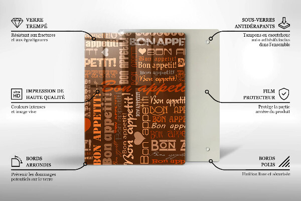 De vidrio templado Bon appetit