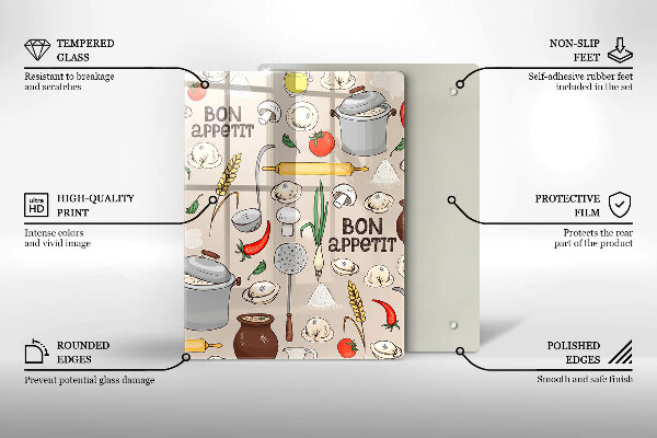 De vidrio templado Ilustración de cocina