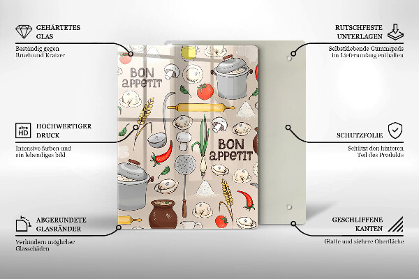 De vidrio templado Ilustración de cocina