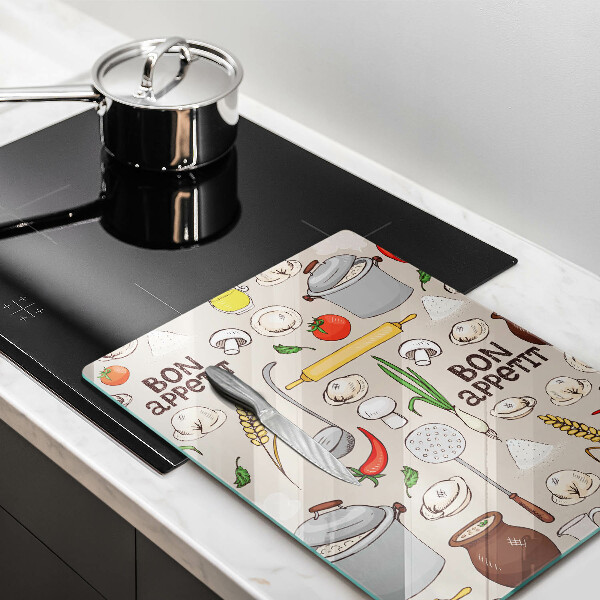 De vidrio templado Ilustración de cocina