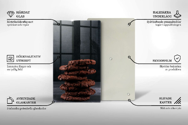 De vidrio templado Galletas de chocolate