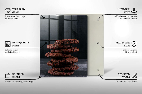 De vidrio templado Galletas de chocolate