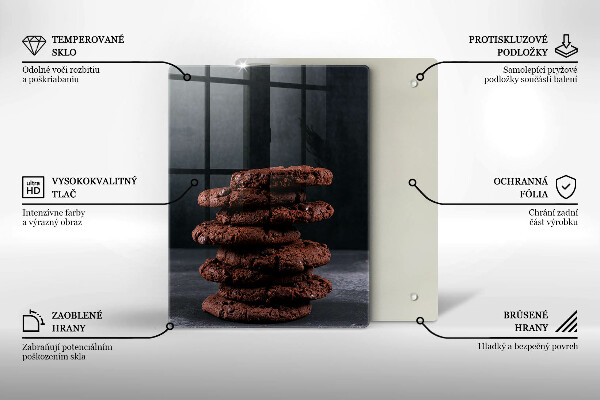 De vidrio templado Galletas de chocolate