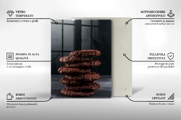 De vidrio templado Galletas de chocolate