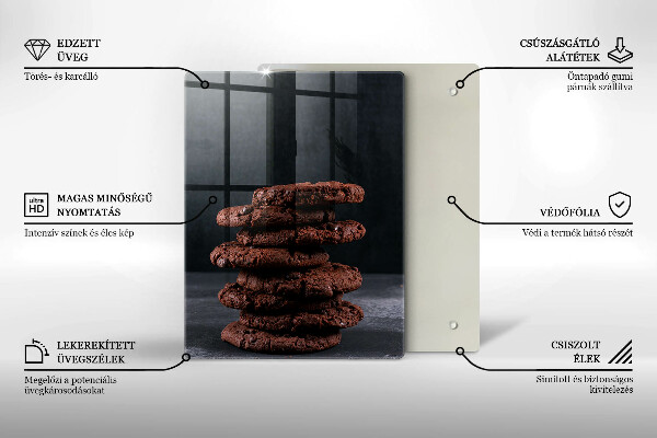 De vidrio templado Galletas de chocolate