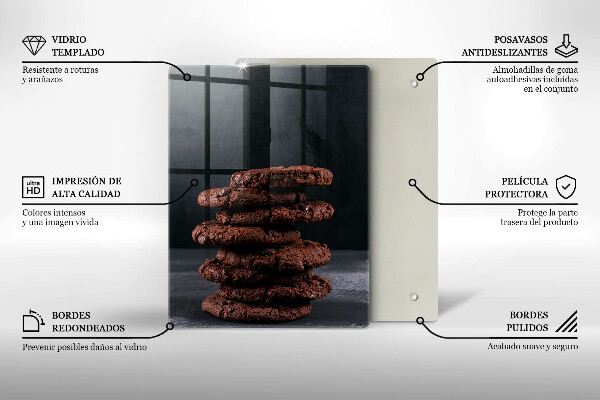 De vidrio templado Galletas de chocolate