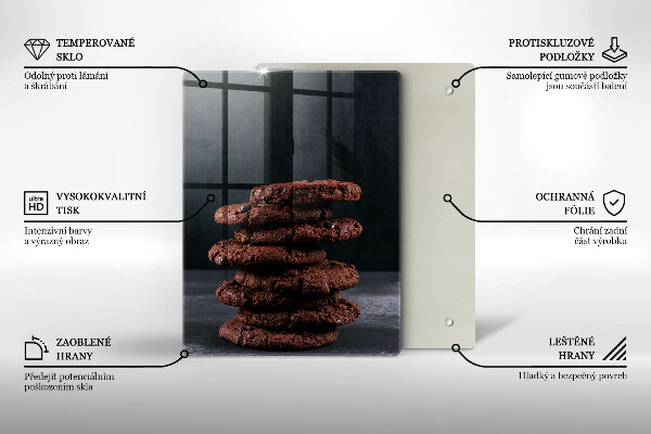 De vidrio templado Galletas de chocolate