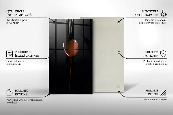 De vidrio templado una cucharada de chocolate