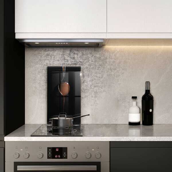 De vidrio templado una cucharada de chocolate