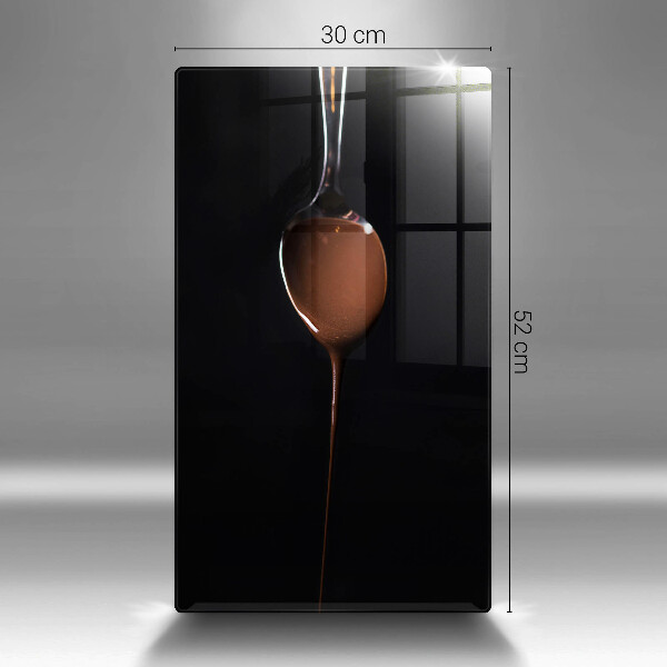 De vidrio templado una cucharada de chocolate