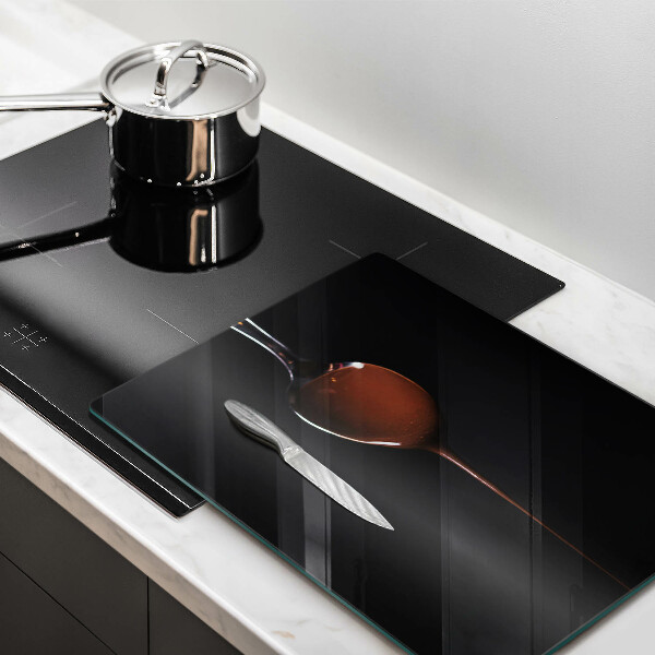 De vidrio templado una cucharada de chocolate