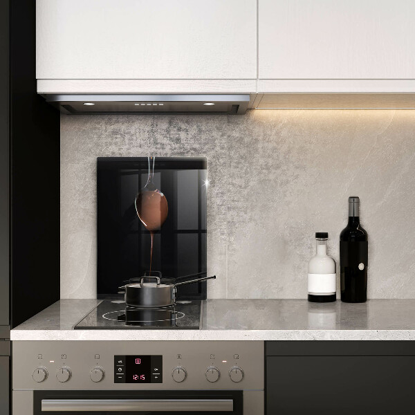 De vidrio templado una cucharada de chocolate