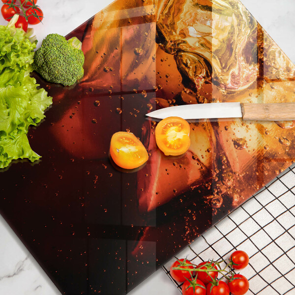 De vidrio templado Bebida de cola con hielo