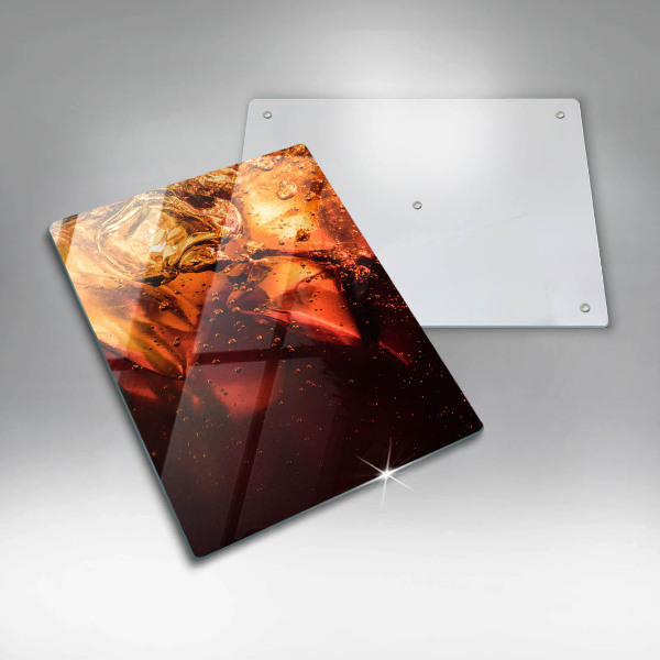 De vidrio templado Bebida de cola con hielo