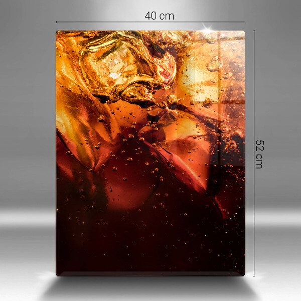 De vidrio templado Bebida de cola con hielo