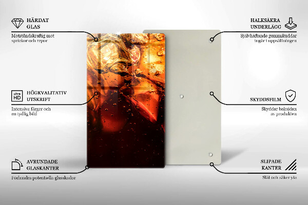 De vidrio templado Bebida de cola con hielo