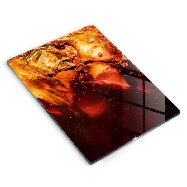 De vidrio templado Bebida de cola con hielo