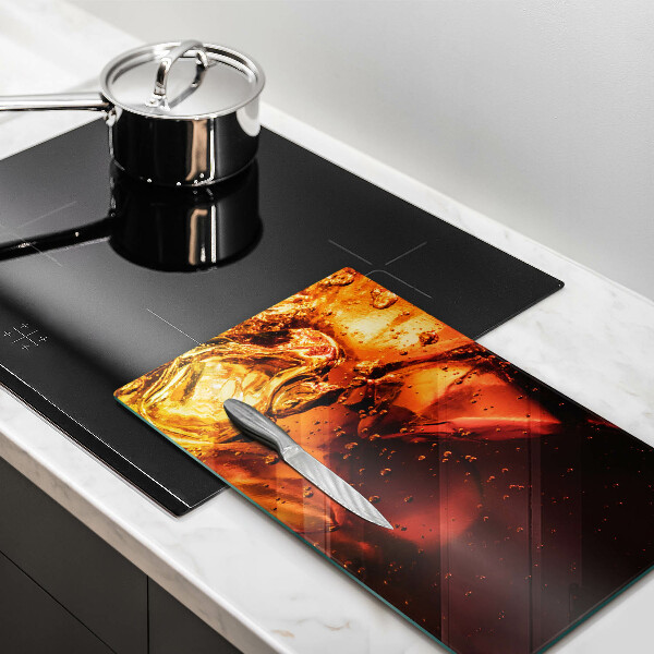 De vidrio templado Bebida de cola con hielo