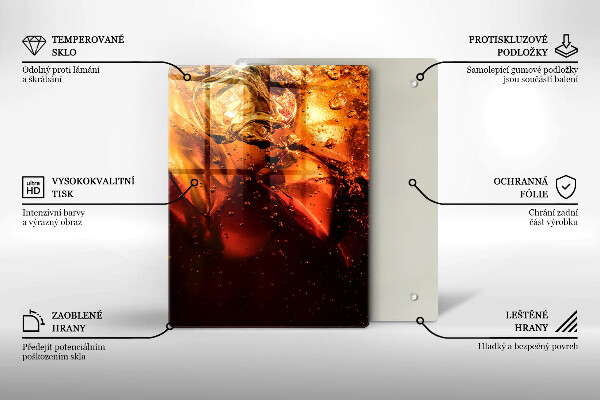 De vidrio templado Bebida de cola con hielo