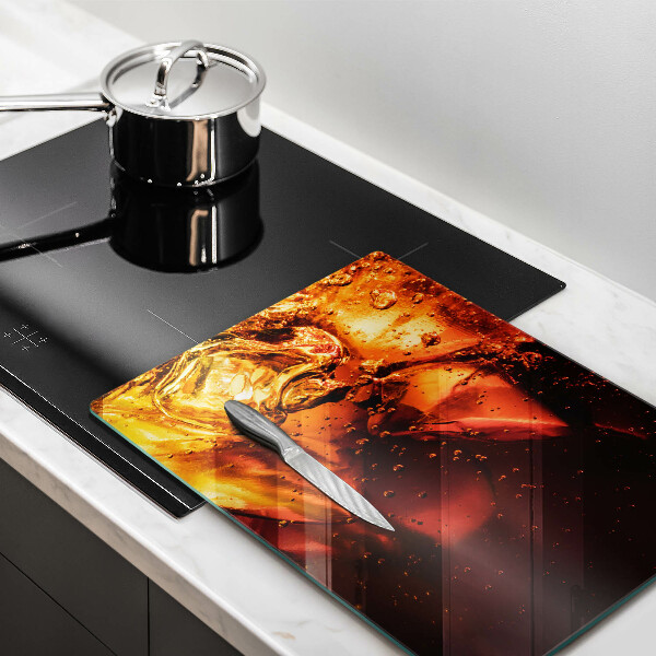 De vidrio templado Bebida de cola con hielo