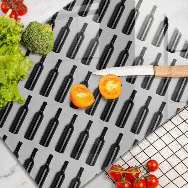 De vidrio templado botellas de vino negro