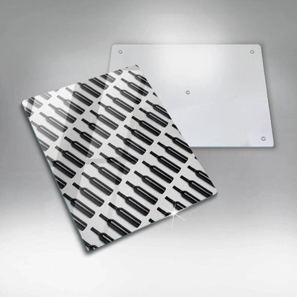 De vidrio templado botellas de vino negro