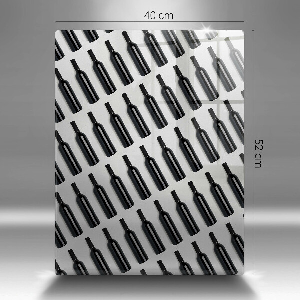 De vidrio templado botellas de vino negro