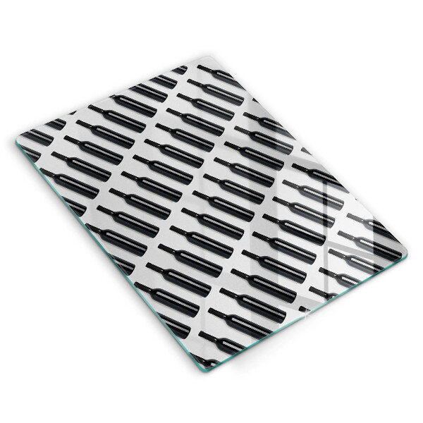 De vidrio templado botellas de vino negro