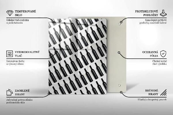 De vidrio templado botellas de vino negro