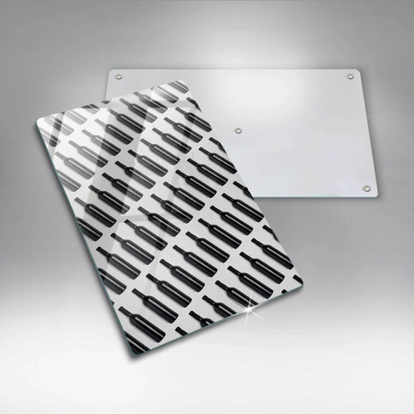 De vidrio templado botellas de vino negro