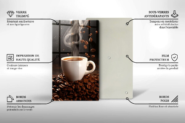 De vidrio templado Taza de café caliente