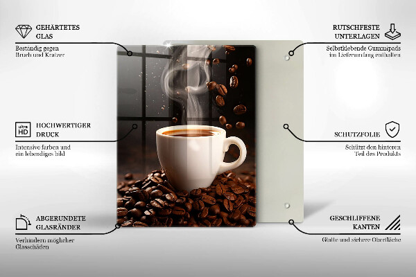 De vidrio templado Taza de café caliente