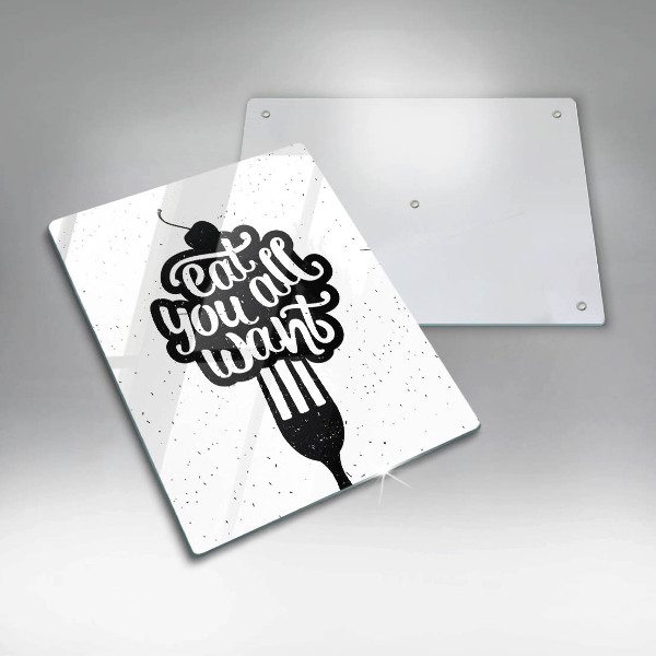 De vidrio templado Eat all you want