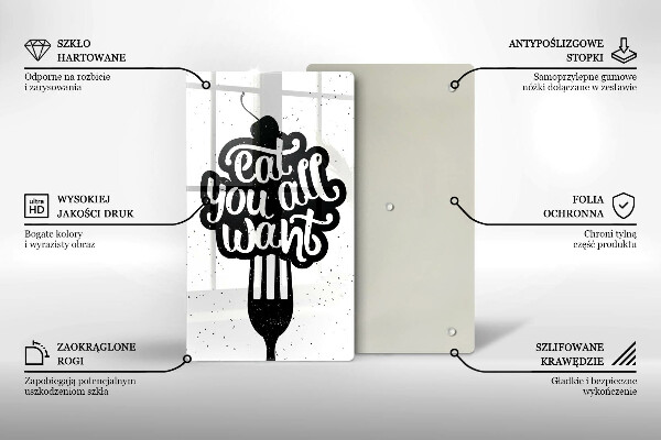 De vidrio templado Eat all you want