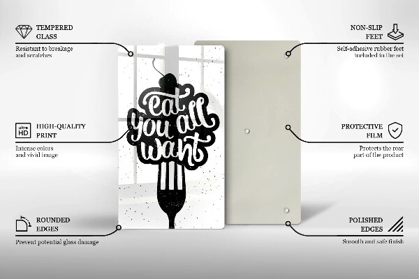 De vidrio templado Eat all you want