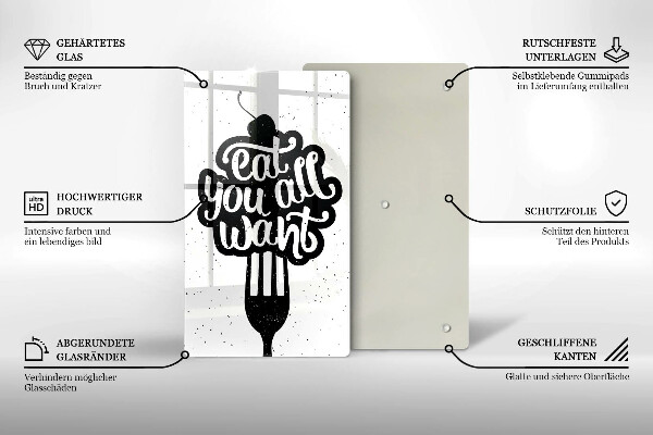 De vidrio templado Eat all you want